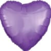 Purple heart-shaped foil balloon