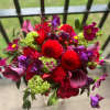 Bright red and autumn theme evokes warmth, richness, and bold seasonal energy