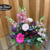Take a walk through a country meadow with this fresh flower basket!