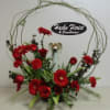 Fresh cut red flowers circling an angel.

*Keepsake gifts will be very similar