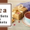 Tea gift set with a cup of tea and wrapped gift box