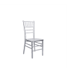 Silver chiavari chair on a white background