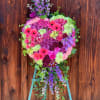 Heart shaped wreath with a mixture of colors your choice 
