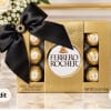 Ferrero Rocher chocolate gift box with a black ribbon bow