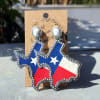 Texas Flag Earrings made of lightweight metal