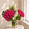 Amore Eterno Roses Bouquet: 
3 doz. roses, hydrangeas, fillers, greens, and orchids