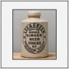 Ceramic ginger beer bottle with printed label