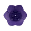 Purple flower-shaped decorative clip with beaded center
