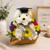 Celebrate their big achievement with our Graduation Puppy Flower Basket, a fun