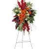 When a loved one has passed, this radiant spray of red and