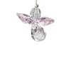 Faceted crystal angel ornament hanging on a string