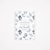 Decorative card with floral leaves and the text 'A Grandma's love stays in our hearts forever'