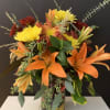 Lilies, Eucalyptus, Mums