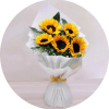 Bold clusters of bright yellow sunflowers make an immediate sunny statement-this sunflower
