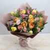 Trio of colors for this tulip bouquet.