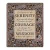 Decorative throw blanket with a Serenity Prayer quote