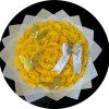 A dazzling dome of sunlit yellow roses makes a cheerful statement for