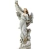 Decorative angel statue in a white robe with raised wings