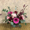 Type of Flowers: Red and Pink Roses, Pink Gerberas, Pink Hypericum Berries