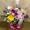 Send some Easter Blessings to your loved ones with Yellow daisies, purple