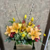 This arrangement is perfect to say thank you.
Recipe: Yellow Roses, Orange Asiatic