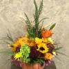 Type of Flowers: Sunflowers, Orange Roses, Orange Asiatic Lilies, Green Hydrangeas, Fall