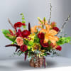 Recipe: Orange stargazers, Ranuculus, Orhcids, Hydrange, Bells of Ireland, Gerbera, Orchids, Safari