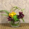 Recipe: Yellow Calla Lilies, Green Hydrangeas, Purple Cymbidium Orchids, Green Hanging Amaranthus