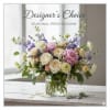 Mixed pastel flower arrangement in a clear glass vase
