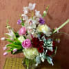 Type of Flowers: White Hydrangeas, Pink and White Peonies, Pink and Purple