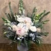 Type of Flowers: White Snapdragons, White Snapdragon, White Lisianthus, White Roses, White