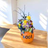 Autumn elegance with a hint of mystery 
Hand-decorated pumpkin in shades of
