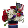 A Beautiful Red, White &amp; Blue arrangement perfect for the holiday. A