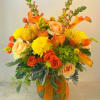 Whats a fall bouquet without Mums!! So we've mixed bright seasonal chrysanthemums