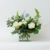 This modern and elegant white flower arrangement, it's perfect for a office