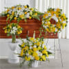 The bright sunny yellow and white combination celebrates the life of that