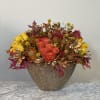 Fall colors in a gold vase 