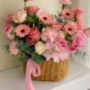 An elegant white flower arrangement in San Antonio featuring fresh white roses