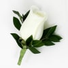 White rose boutonniere