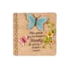 Decorative sympathy plaque with butterflies and flowers