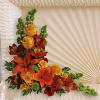 This arrangement is a nod to the warm, glowing colors that symbolize