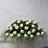 This Casket Spray Includes All White Roses. 