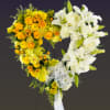 A heart-shaped sympathy wreath that speaks of solace and remembrance: the Hope