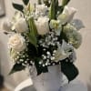 Elegant white flower arrangement by Snyder Flowers in San Antonio featuring white