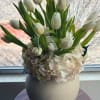 Elegant white flower arrangement by Snyder Flowers in San Antonio featuring fresh