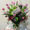 Luxury pink tulip arrangement in San Antonio designed with fresh premium tulips