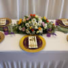 Elevate your dinner table with our stunning Shamrock Flowers long and low