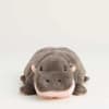 Plush hippo toy on a plain white background