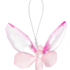 This acrylic butterfly features soft pink wings that catch light beautifully, making