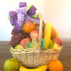 A beautiful and colorful fresh fruit basket featuring a hand-selected assortment of